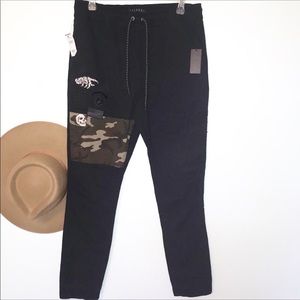 Nitrous Black cotton Culture Vulture pants